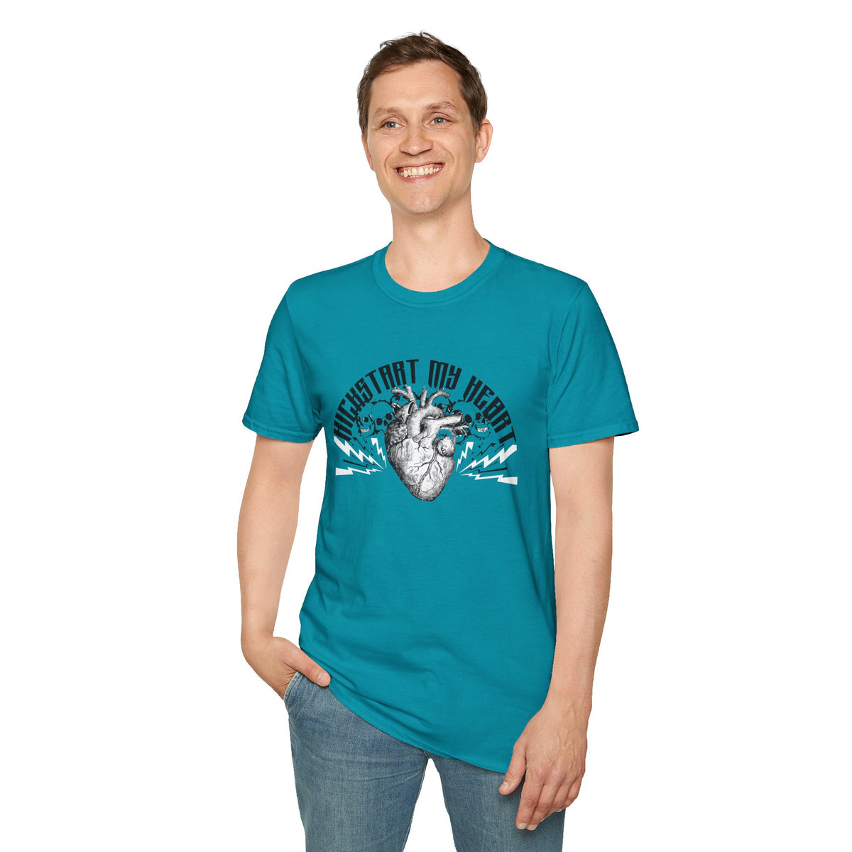 Kickstart My Heart Rock 'n' Roll Unisex T-Shirt - Design created by digital artist 2M