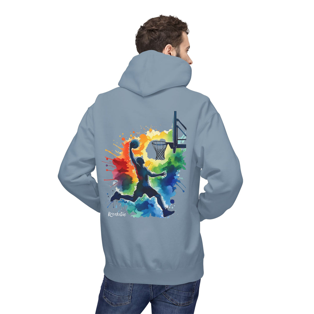 Basketball Slam Dunk color splash - Hood