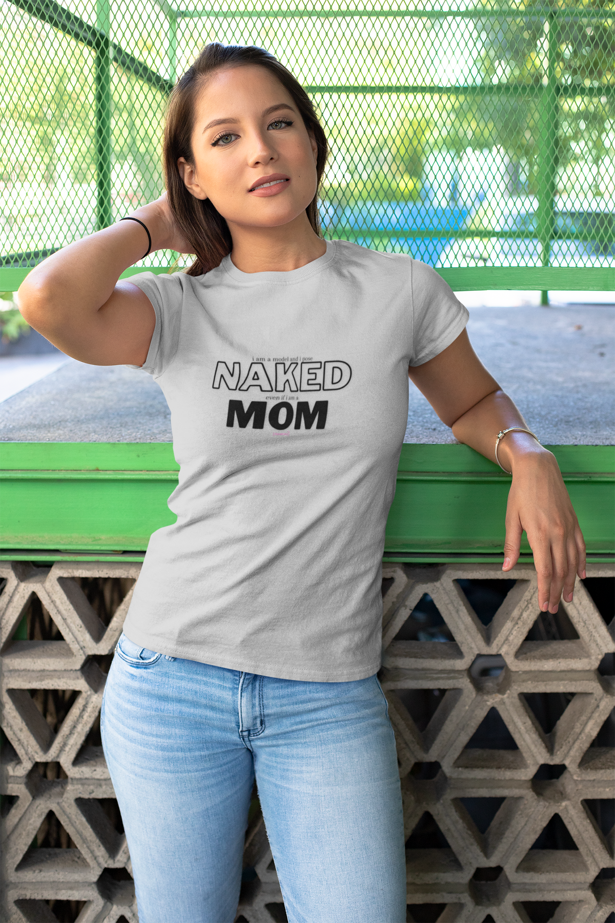 Naked Mom - Funny model t-shirt
