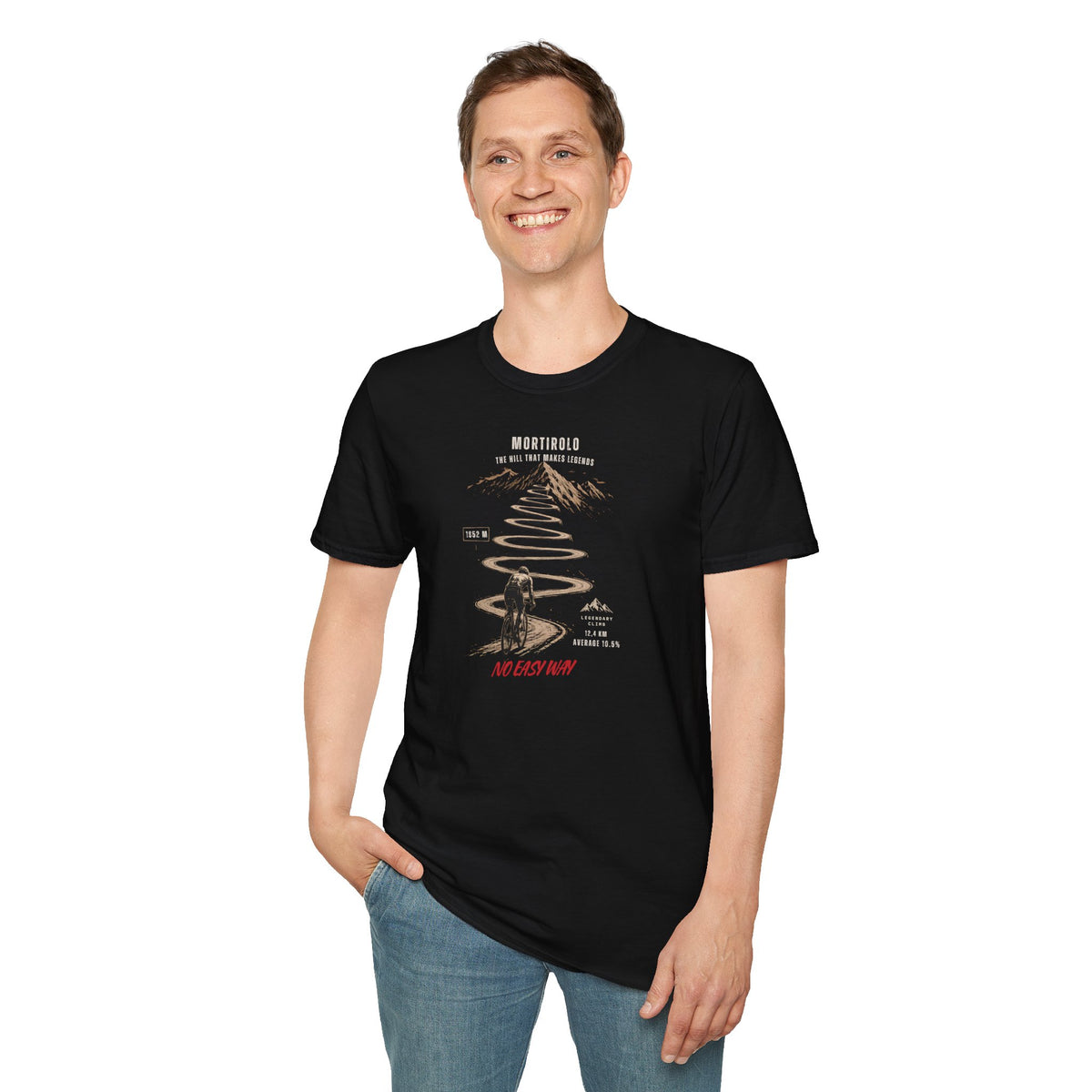 Mortirolo Cycling T-Shirt — Iconic Giro d'Italia Climb Tee for Cycling Fans