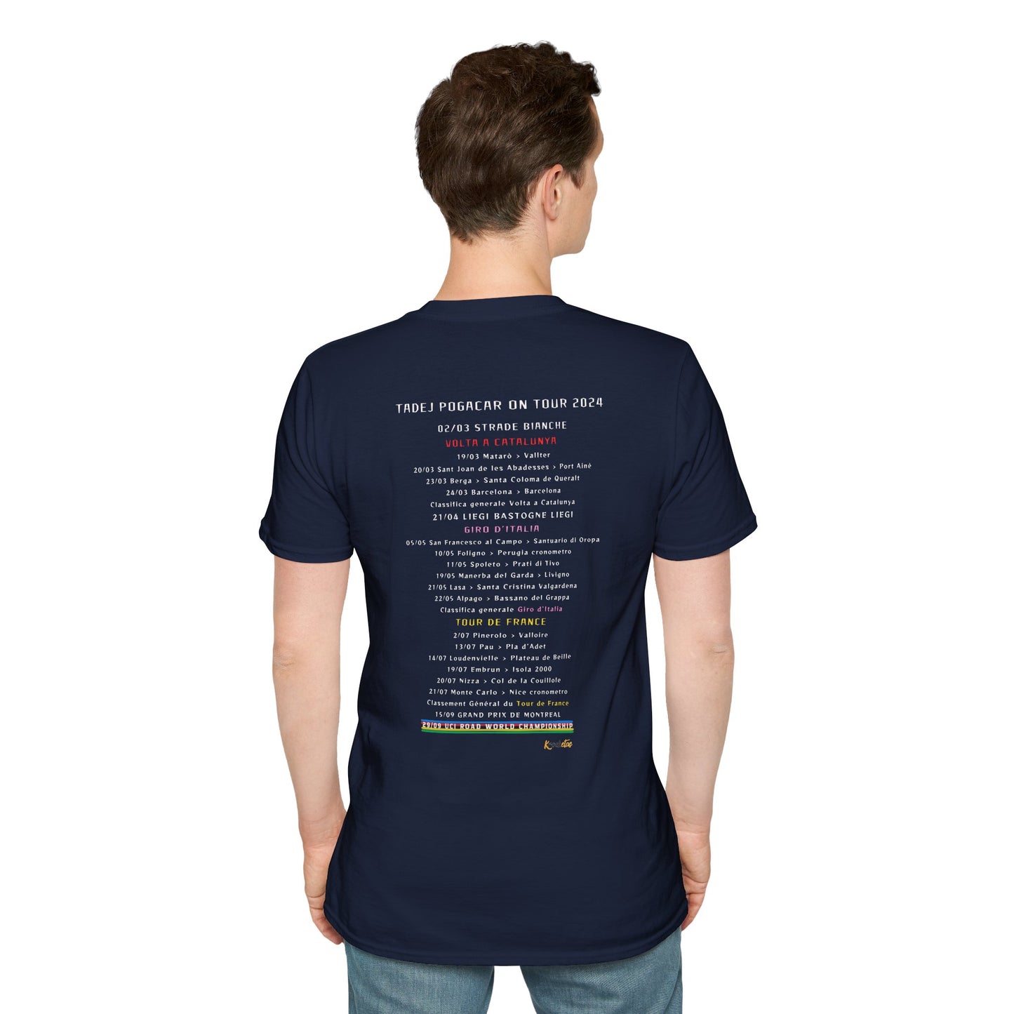 Tadej Pogacar in Tour 2024 - Unisex Softstyle T-Shirt