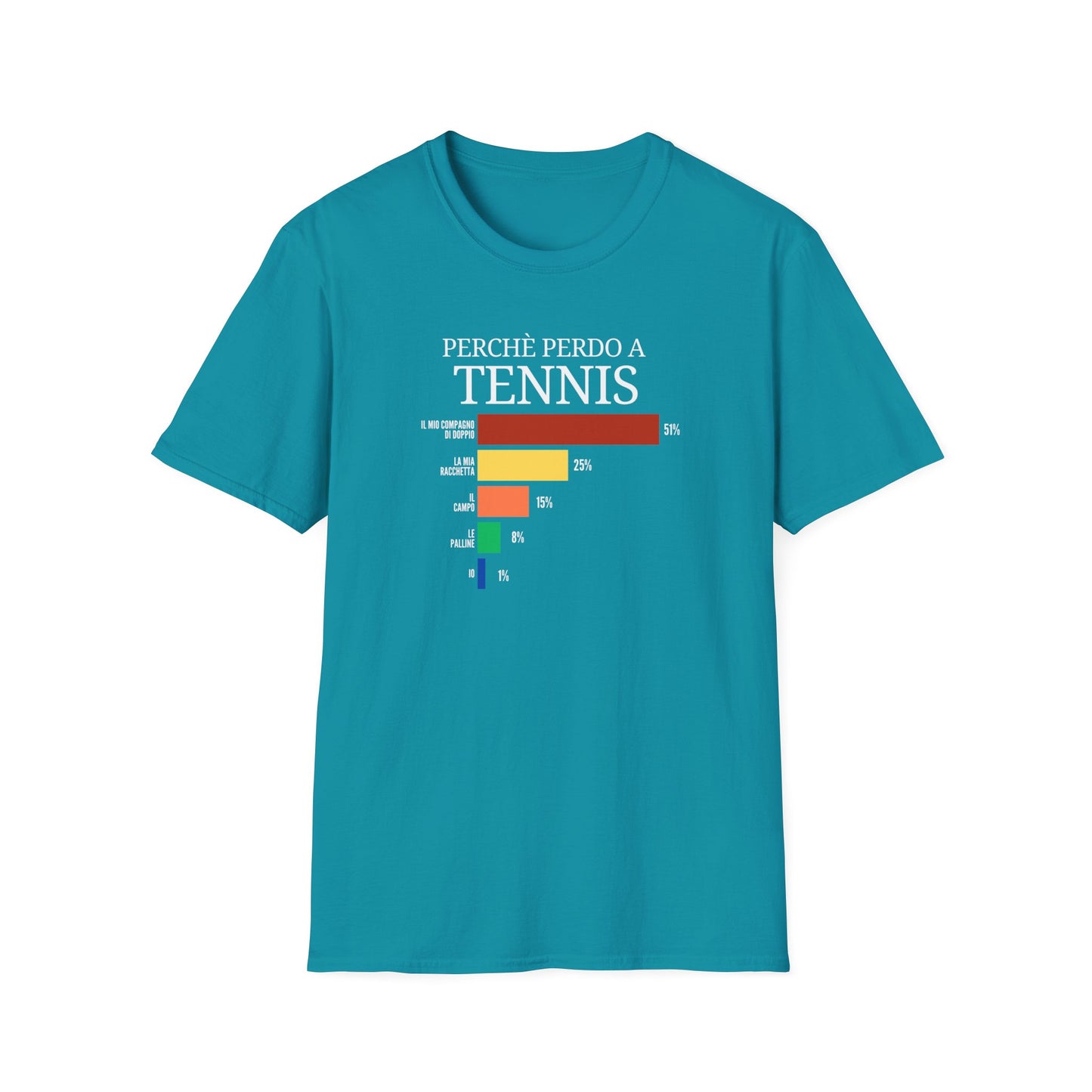 perchè perdo a tennis - unisex t-shirt