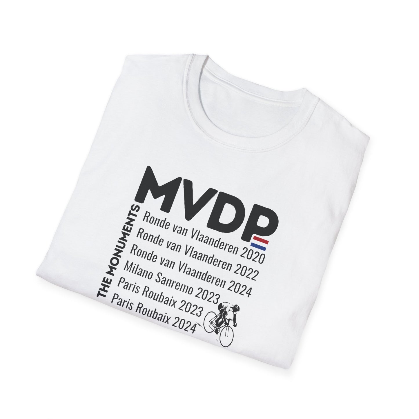 Mathieu van der Poel l'uomo delle corse monumento - Unisex T-Shirt - Cycling Victory Tribute