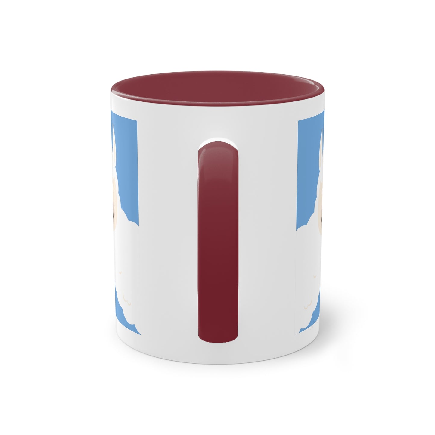 Two-Tone Happy Lama Coffee Mug