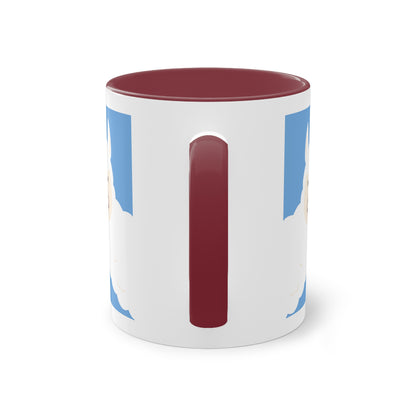 Two-Tone Happy Lama Coffee Mug