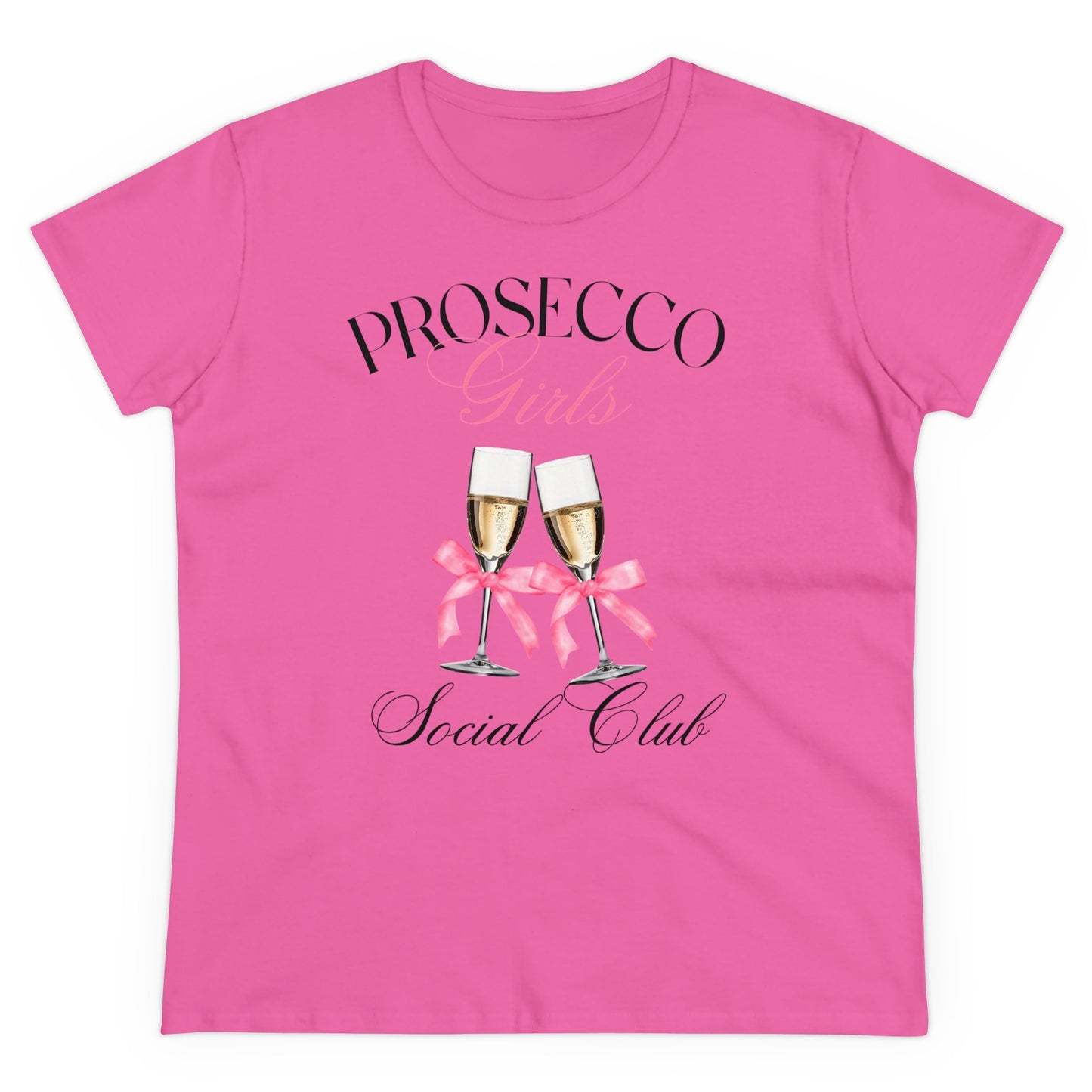 Prosecco Girls Social Club Tee - Fun Women's Cotton Shirt for Celebrations