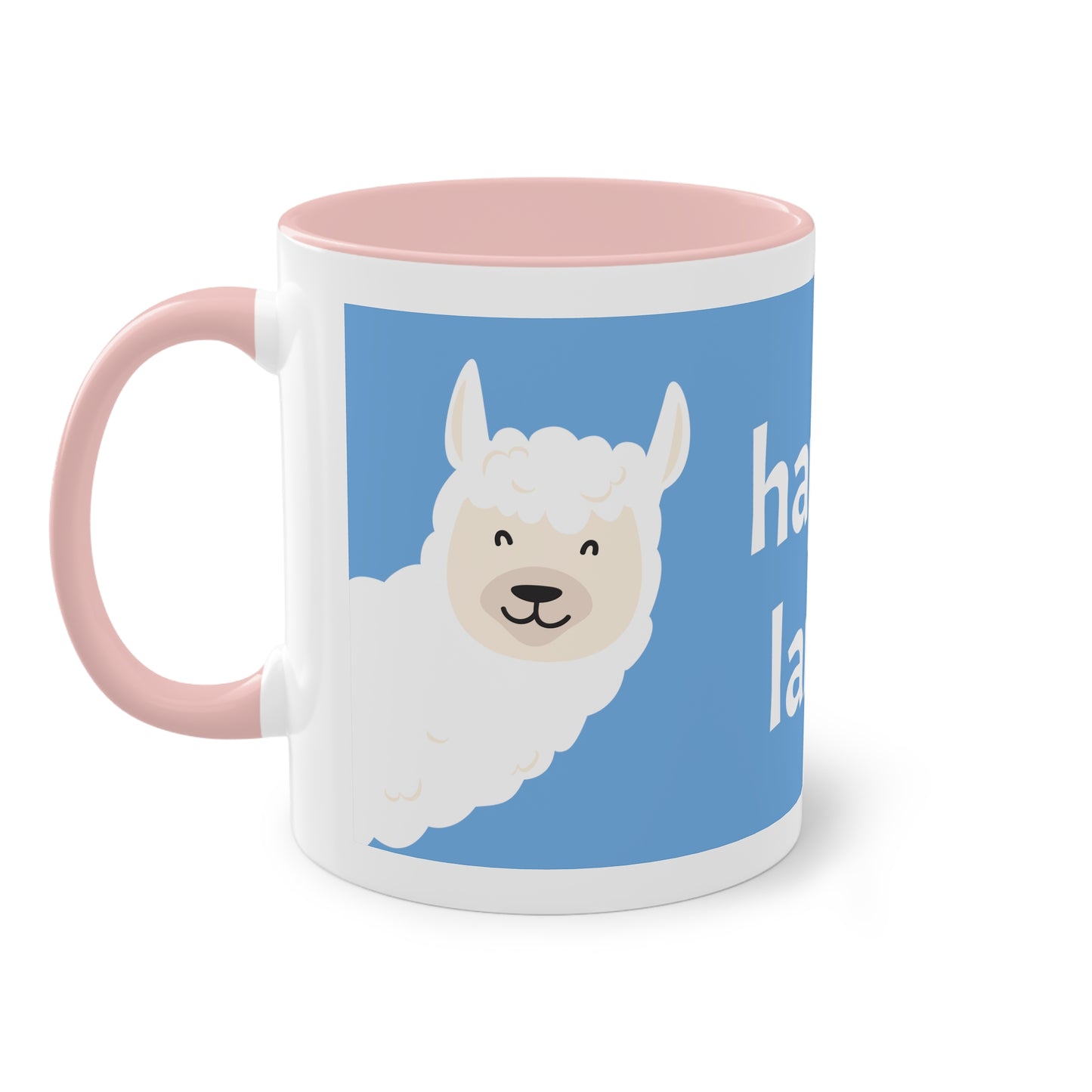 Two-Tone Happy Lama Coffee Mug