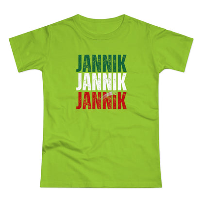 Donna - Jannik Tricolore - T-shirt omaggio a Jannik Sinner