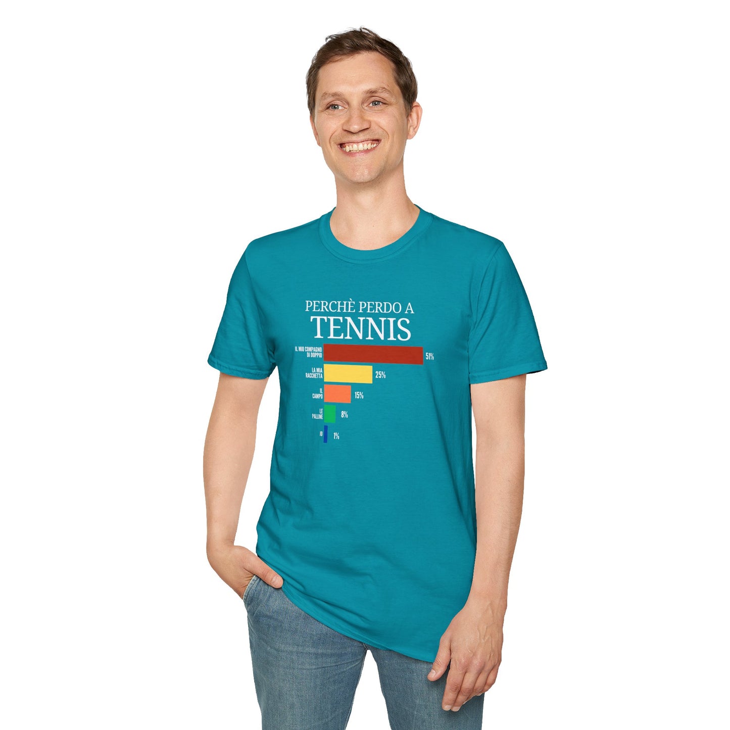 perchè perdo a tennis - unisex t-shirt