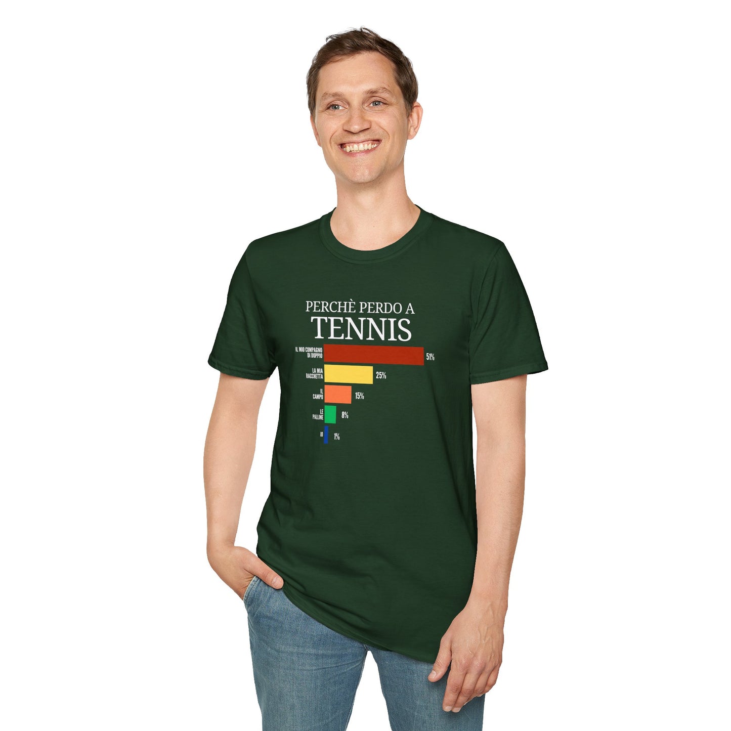 perchè perdo a tennis - unisex t-shirt