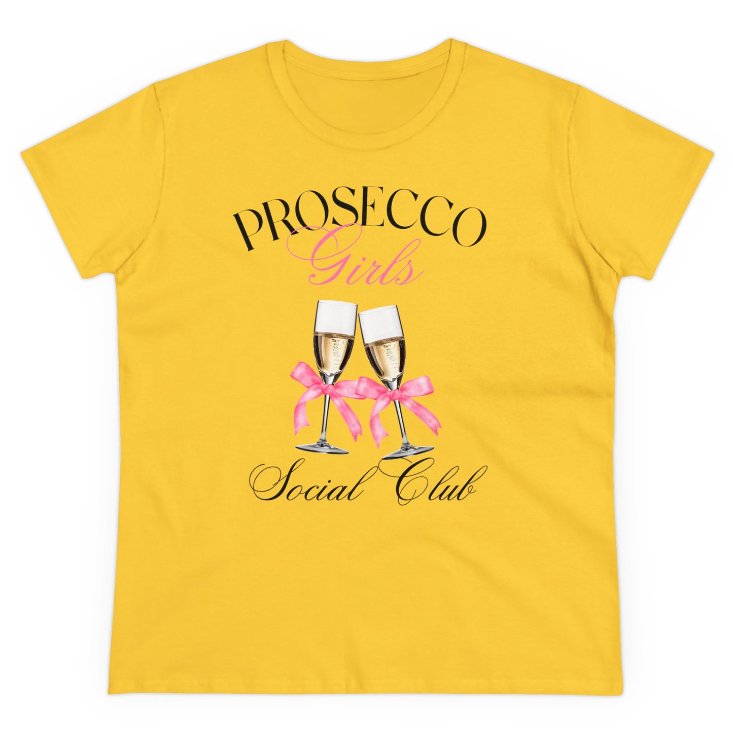 Prosecco Girls Social Club Tee - Fun Women's Cotton Shirt for Celebrations