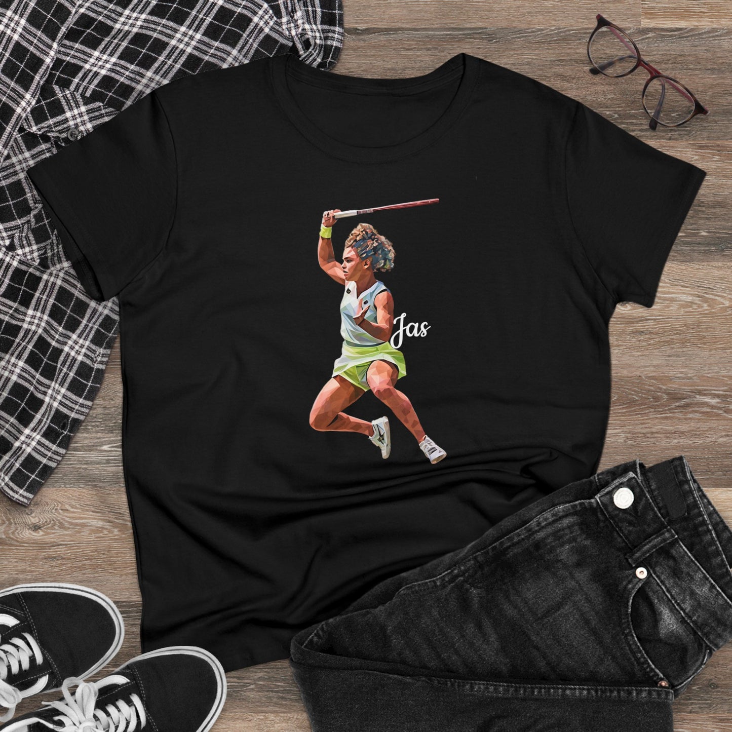 Jasmine Paolini "JAS" Donna - T-shirt per Fan di Tennis - Abbigliamento Sportivo Femminile