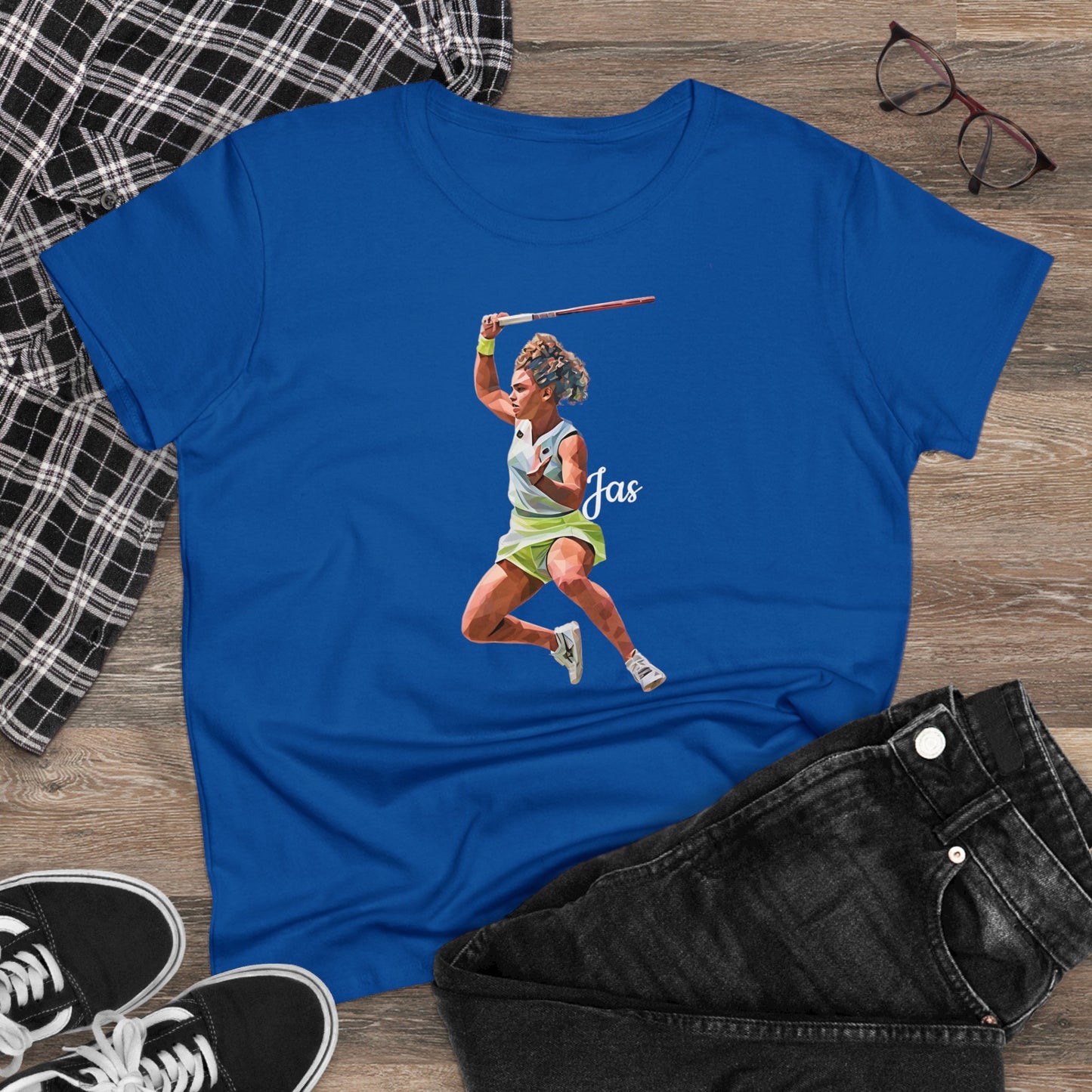 Jasmine Paolini "JAS" Donna - T-shirt per Fan di Tennis - Abbigliamento Sportivo Femminile