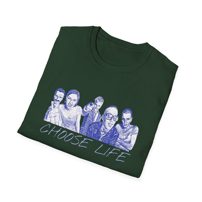 Trainspotting "Choose Life" T-Shirt da uomo - disegnato a penna