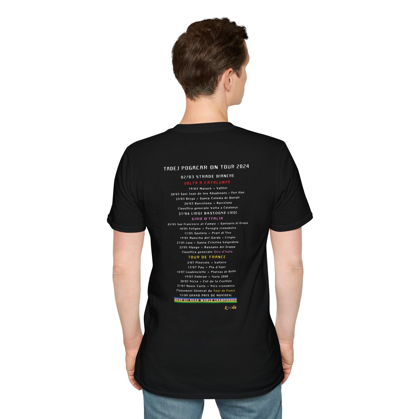 Tadej Pogacar in Tour 2024 - Unisex Softstyle T-Shirt