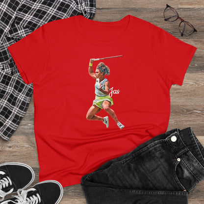 Jasmine Paolini "JAS" Donna - T-shirt per Fan di Tennis - Abbigliamento Sportivo Femminile