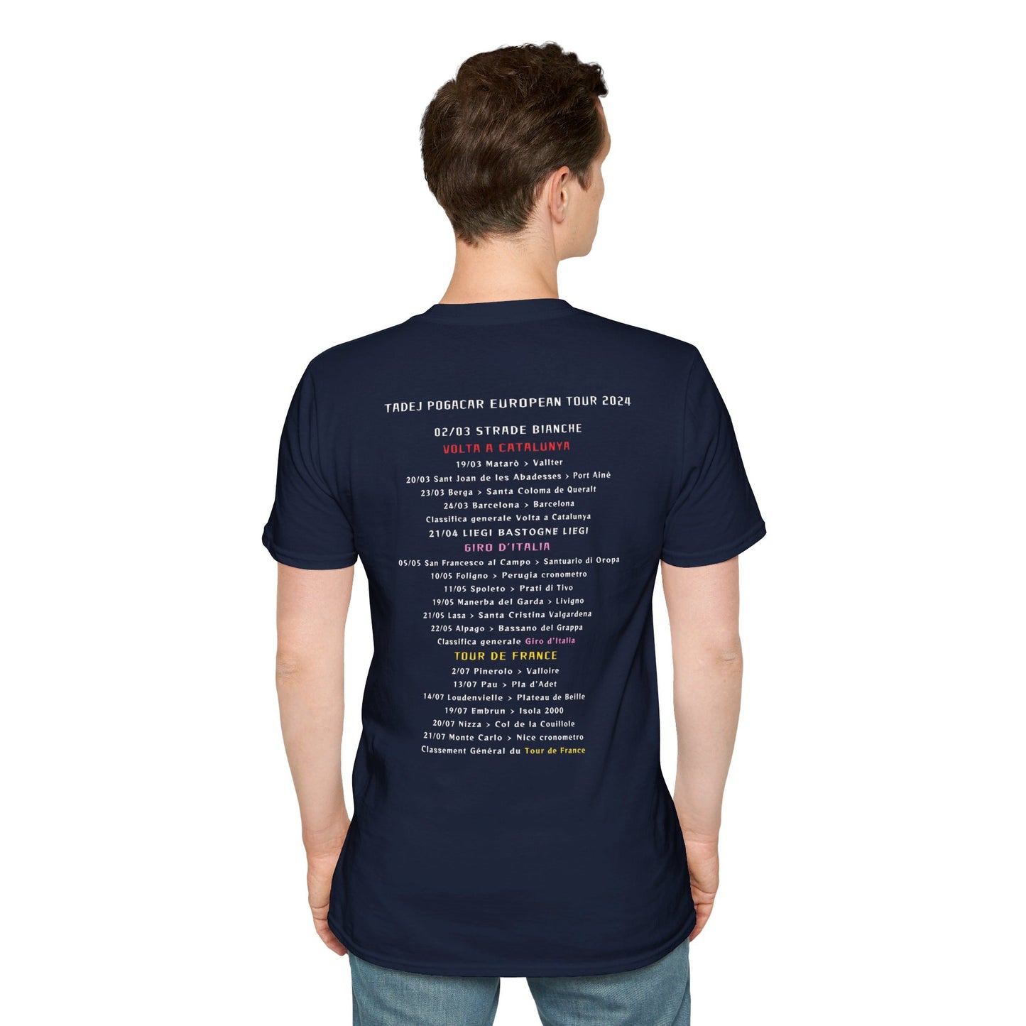 Tadej Pogacar in Tour 2024 - Unisex Softstyle T-Shirt