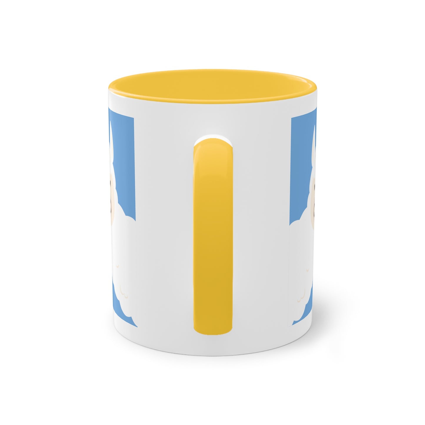 Two-Tone Happy Lama Coffee Mug