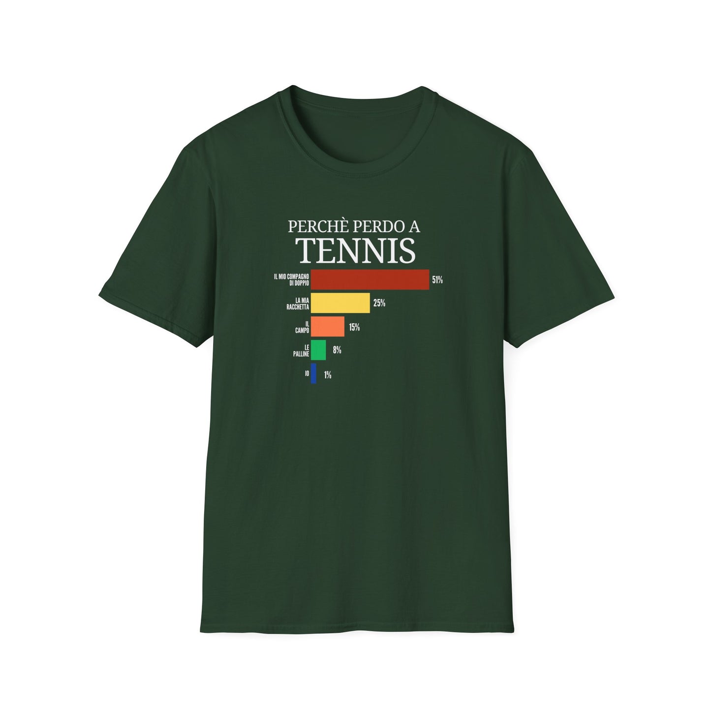 perchè perdo a tennis - unisex t-shirt