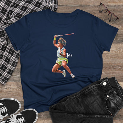 Jasmine Paolini "JAS" Donna - T-shirt per Fan di Tennis - Abbigliamento Sportivo Femminile