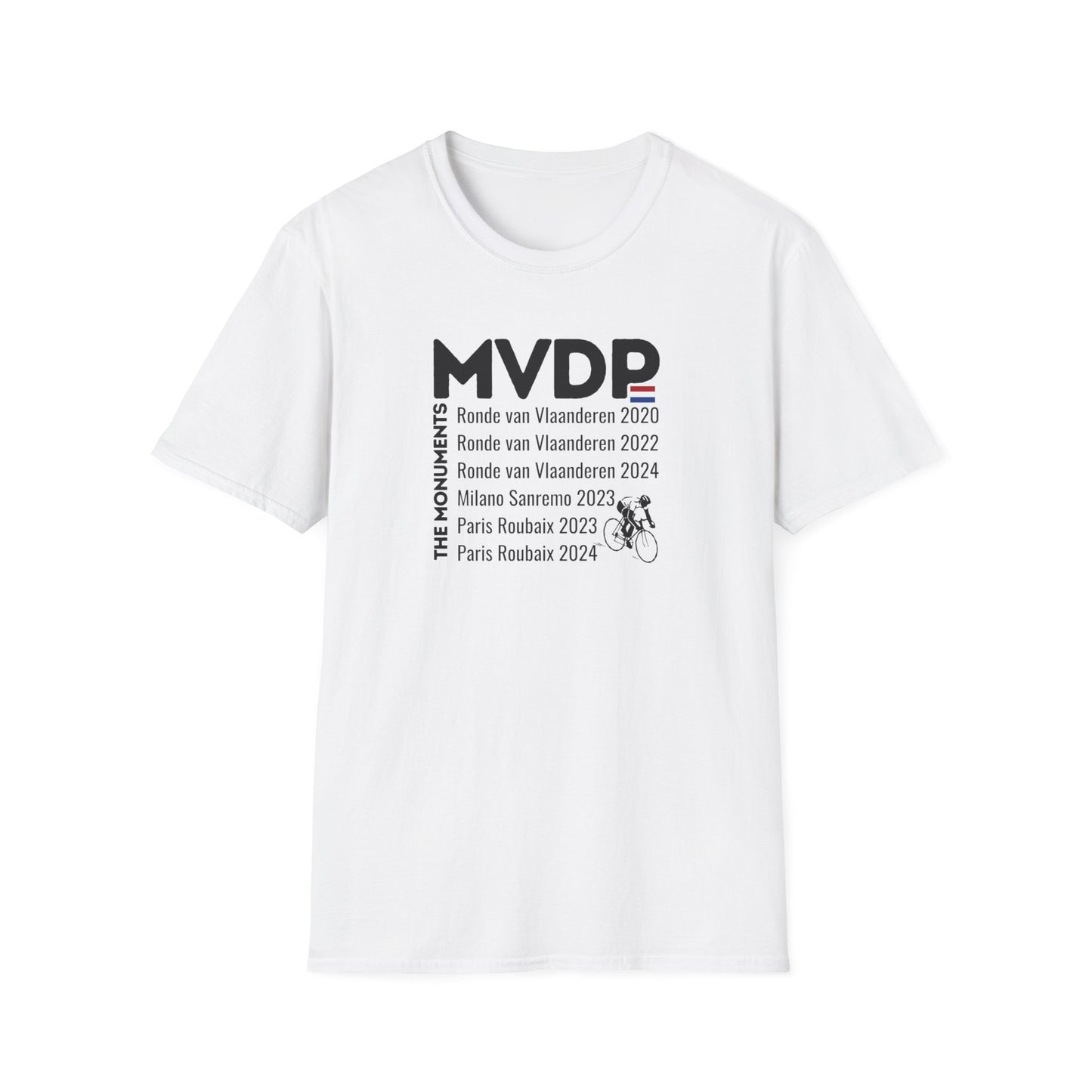 Mathieu van der Poel l'uomo delle corse monumento - Unisex T-Shirt - Cycling Victory Tribute