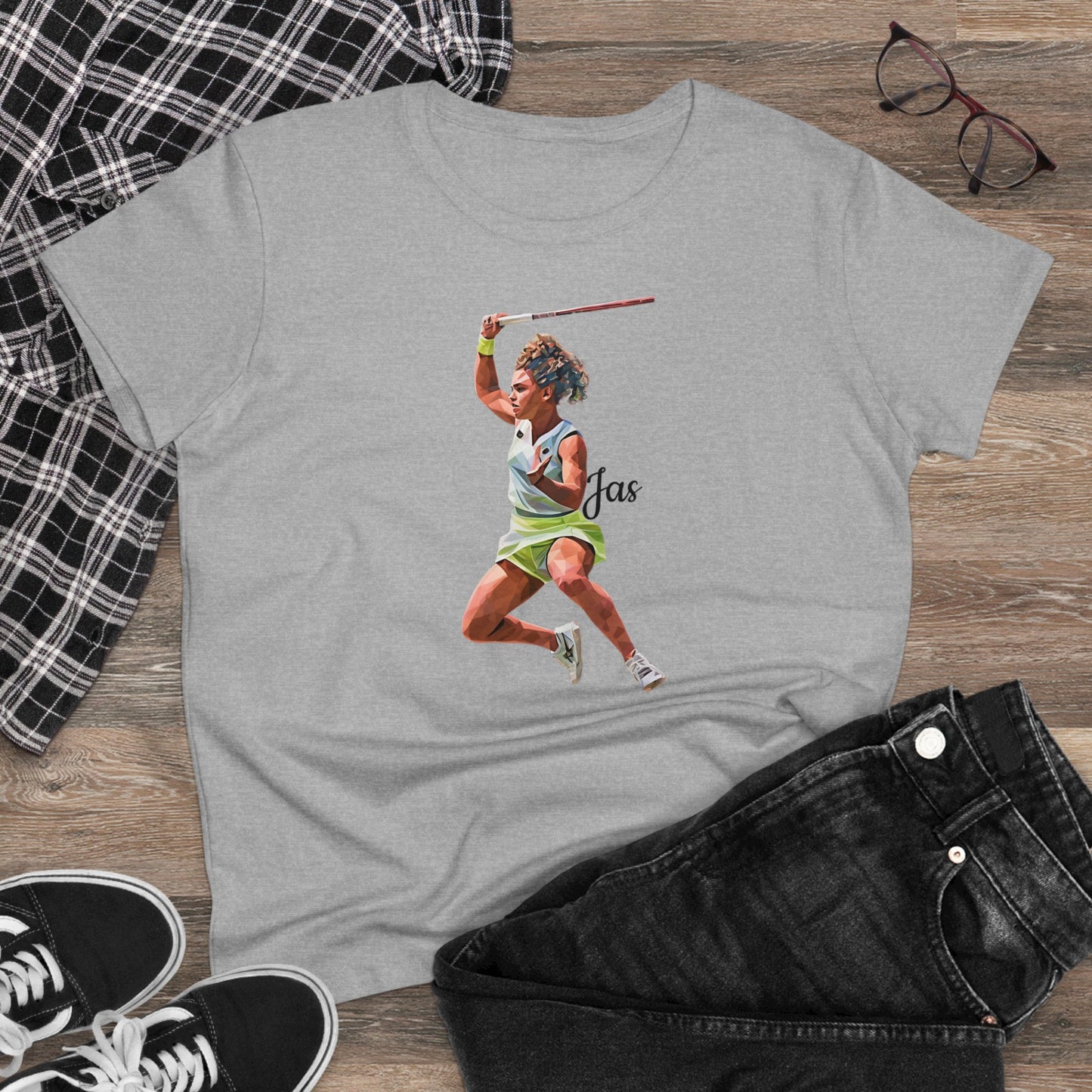 Jasmine Paolini "JAS" Donna - T-shirt per Fan di Tennis - Abbigliamento Sportivo Femminile