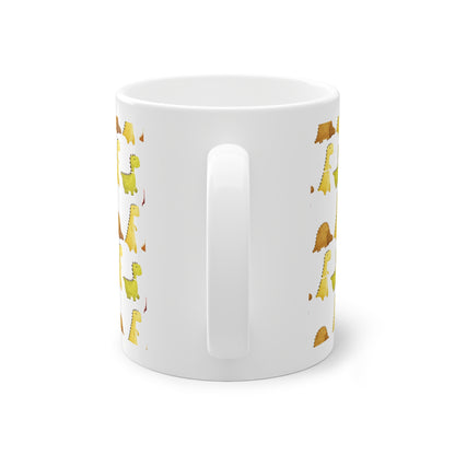 Roar into Your Day Mug with Playful Dinosaurs Print